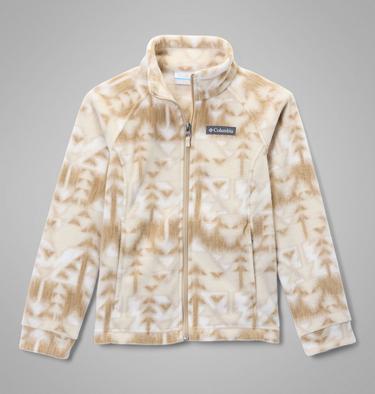 Girls' Benton Springs Printed Fleece Jacket, Color: Ancient Fossil Sketchup, image 5