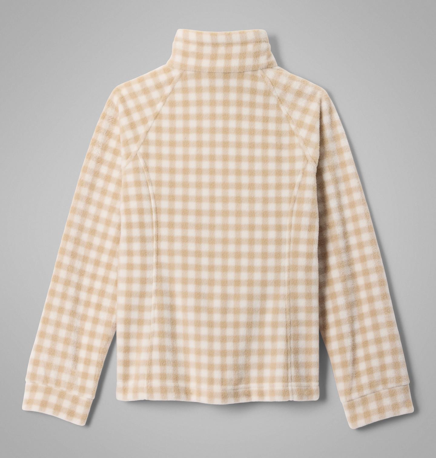Куртка Columbia Benton Springs II Printed Fleece Jacket для девочек, цвет: В мелкую клетку, вариант 1 — фото 2
