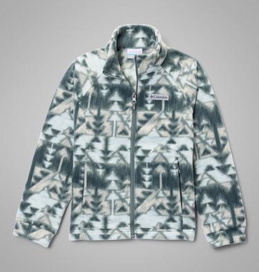 Girls' Benton Springs Printed Fleece Jacket, Color: Sedona Sage Sketchup, image 3