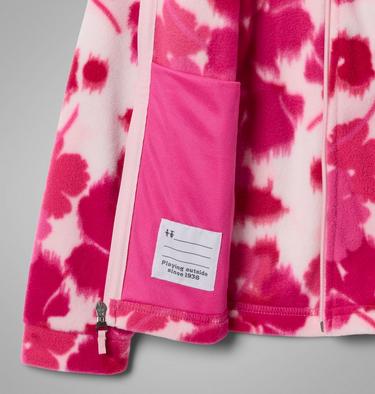 Benton Springs Printed Fleece Jacke f&uuml;r M&auml;dchen, Color: Pink Ice Ikatbloom, image 3