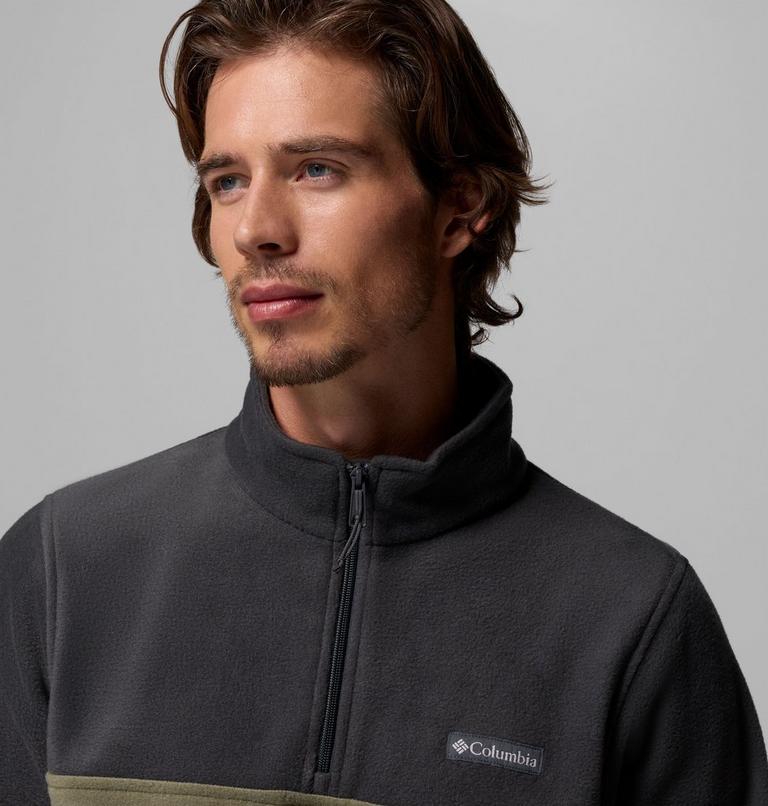 Forro polar con media cremallera Steens Mountain para hombre, Color: Shark, Stone Green, image 5