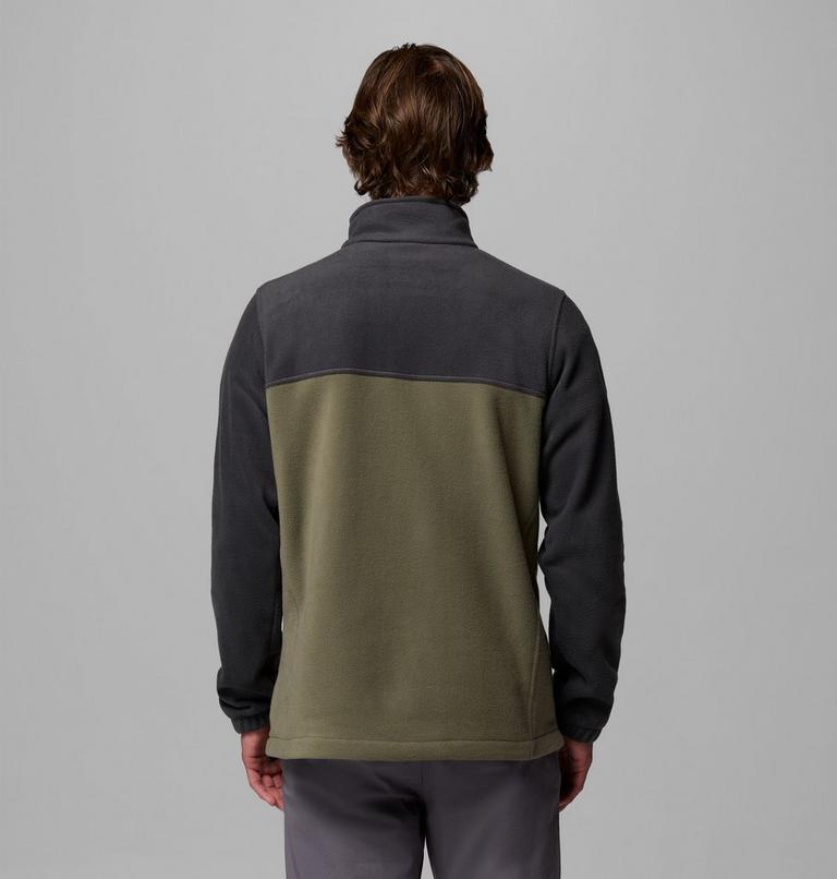 Forro polar con media cremallera Steens Mountain para hombre, Color: Shark, Stone Green, image 3