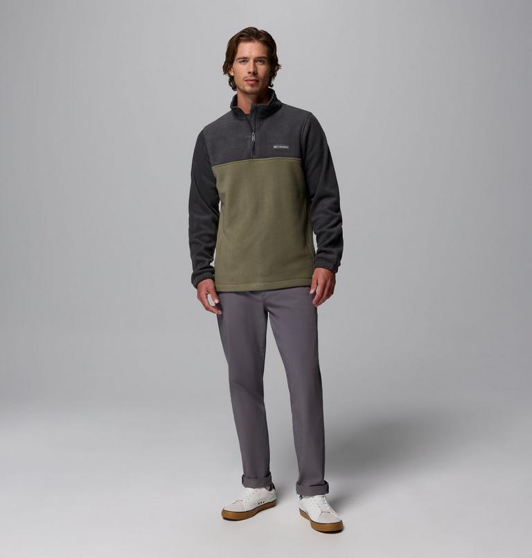 Forro polar con media cremallera Steens Mountain para hombre, Color: Shark, Stone Green, image 2