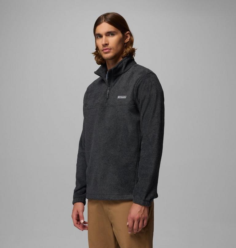Men's Steens Mountain Half Zip Fleece, Color: Charcoal Heather, image 4