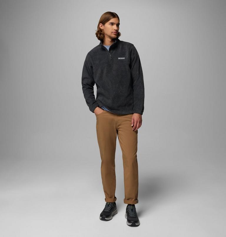 Men's Steens Mountain Half Zip Fleece, Color: Charcoal Heather, image 2