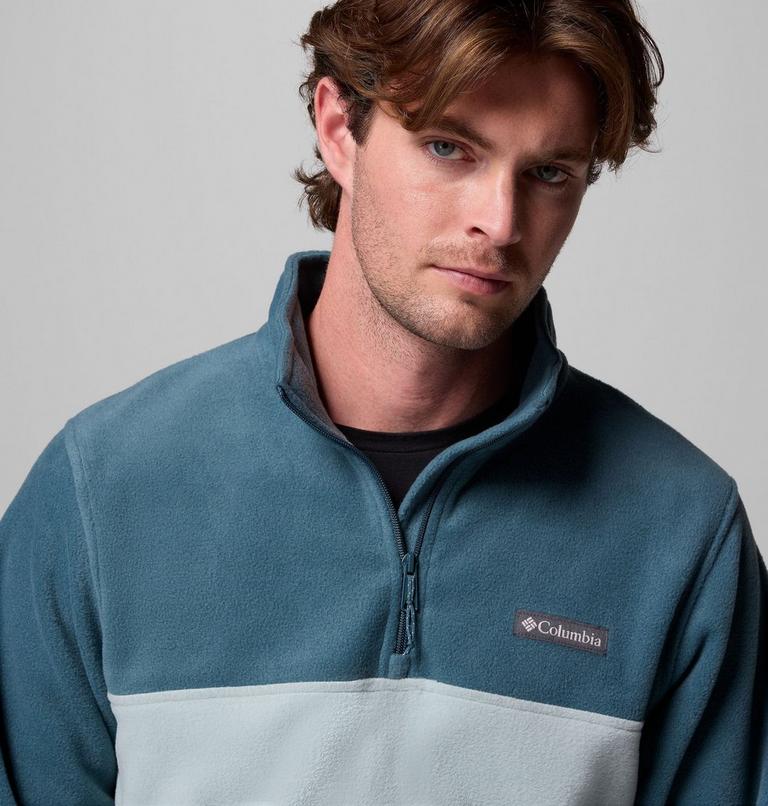 Men's Steens Mountain Half Zip Fleece, Color: Everblue, Crushed Blue, image 5