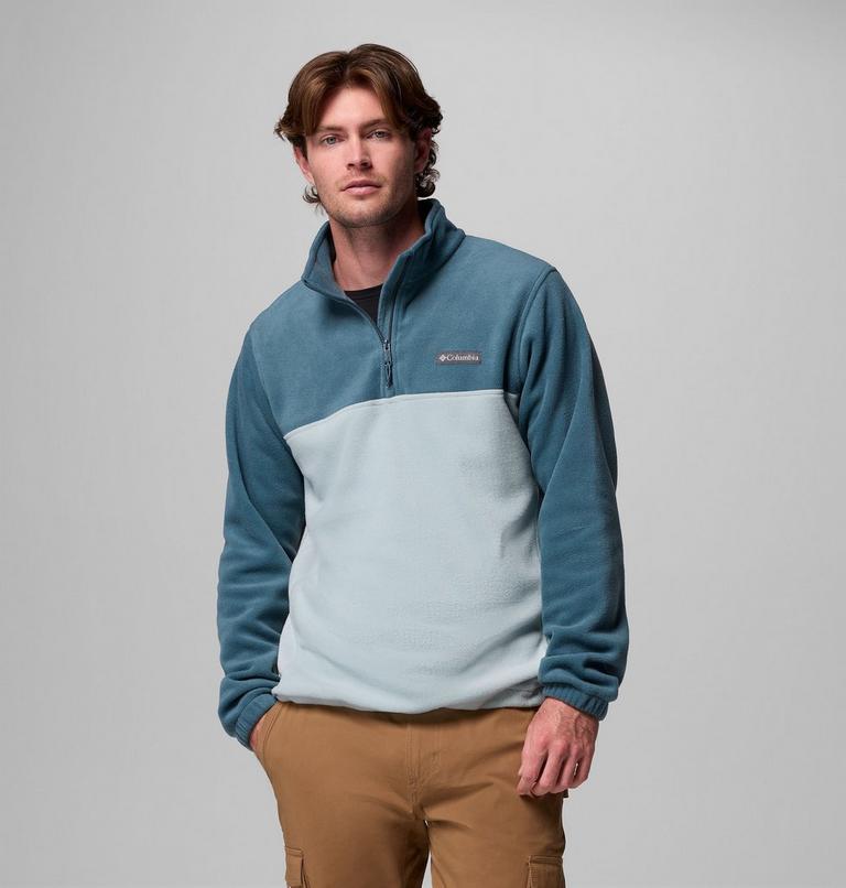 Men's Steens Mountain Half Zip Fleece, Color: Everblue, Crushed Blue, image 1
