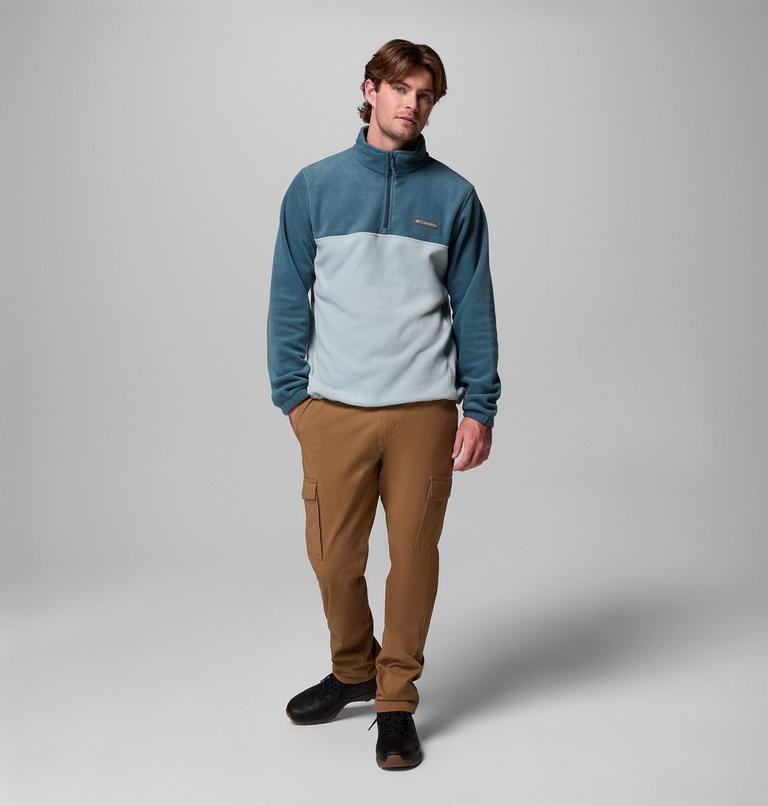Men's Steens Mountain Half Zip Fleece, Color: Everblue, Crushed Blue, image 2