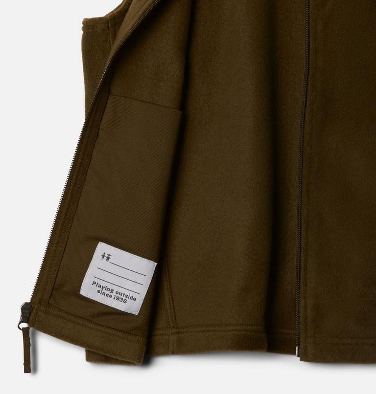 Boys' Steens Mountain Fleece Vest, Color: New Olive, image 3