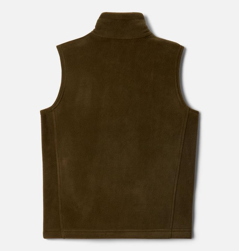 Boys' Steens Mountain Fleece Vest, Color: New Olive, image 2