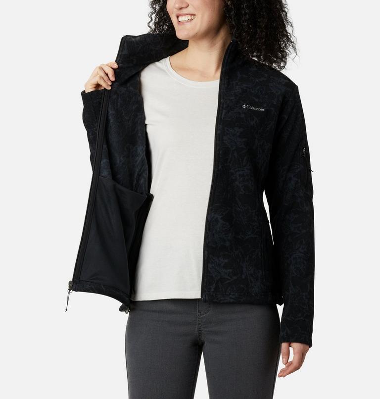 Women's Fast Trek Printed Jkt, Color: Black Brushstroke Floral, image 5