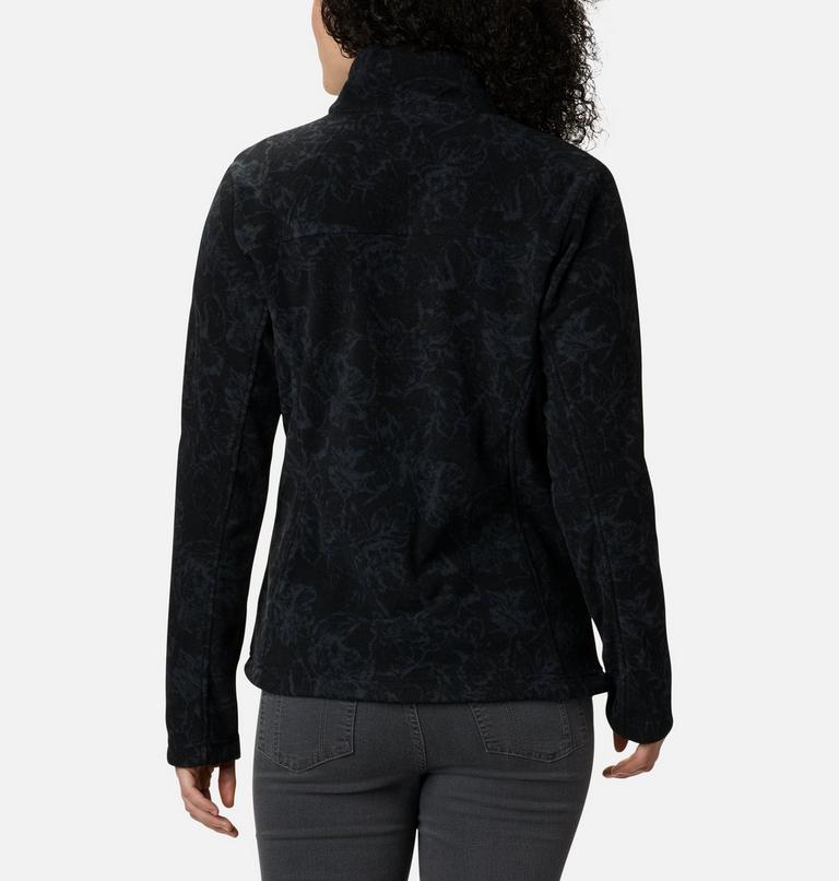 Women's Fast Trek Printed Jkt, Color: Black Brushstroke Floral, image 2