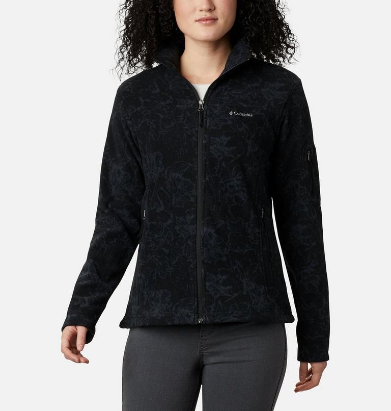 Women's Fast Trek Printed Jkt, Color: Black Brushstroke Floral, image 1