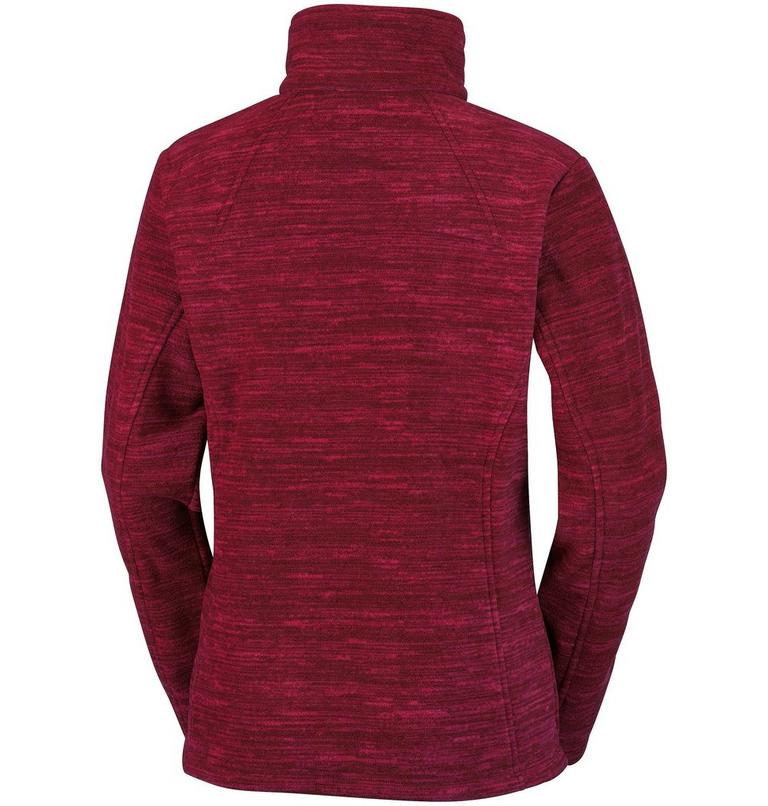 Women's Fast Trek Printed Jkt, Color: Rich Wine Spacedye, image 2