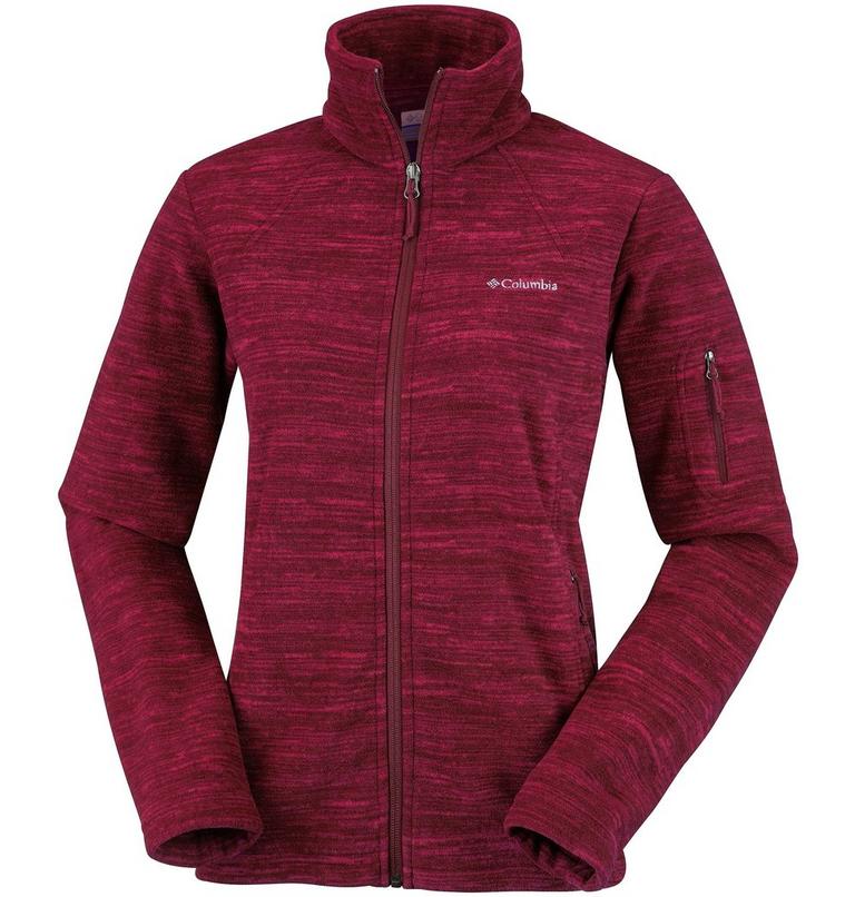 Women's Fast Trek Printed Jkt, Color: Rich Wine Spacedye, image 1