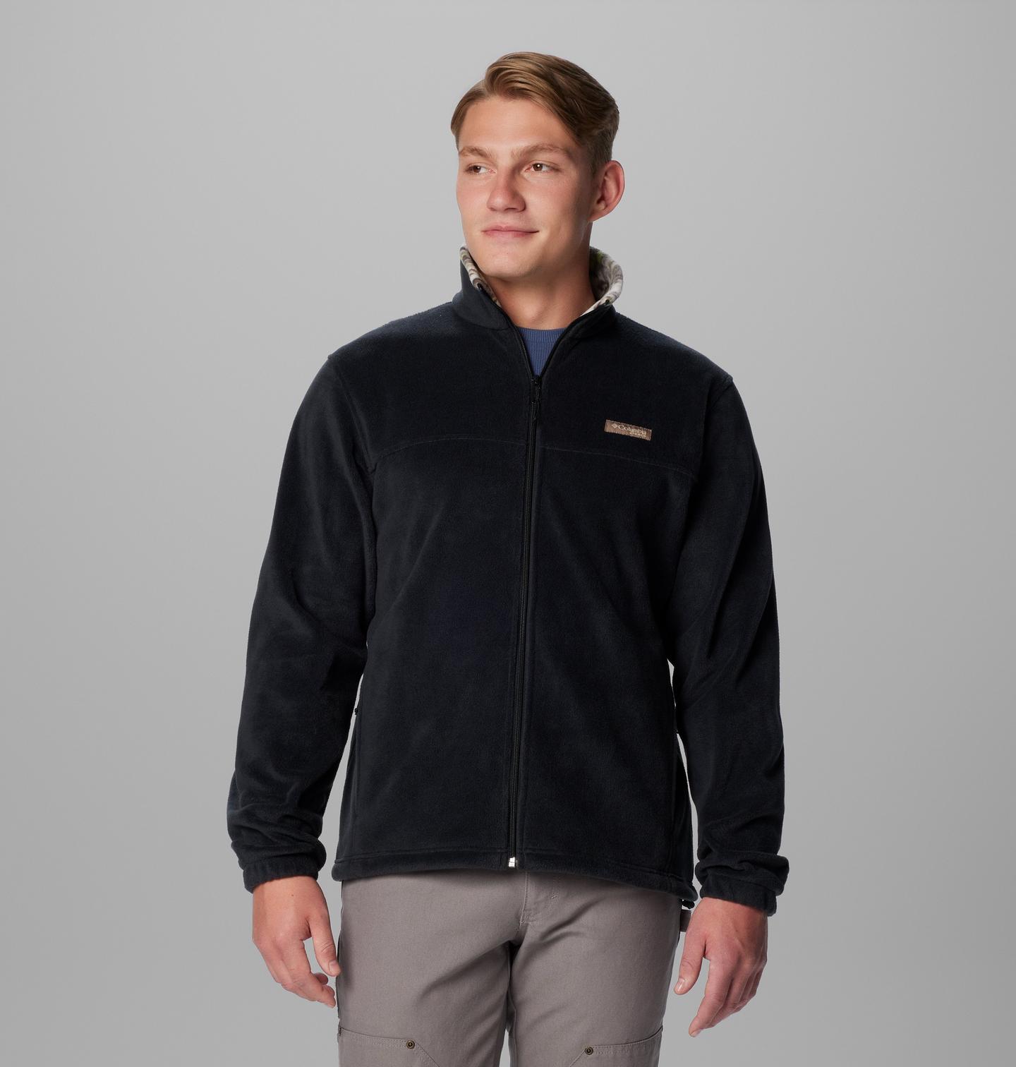 Мужская куртка Columbia PHG Fleece, цвет: Чёрный / Камуфляж — фото 1