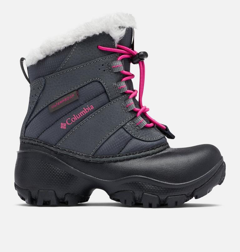 Little Kids' Rope Tow III Waterproof Boot, Color: Dark Grey, Haute Pink, image 1