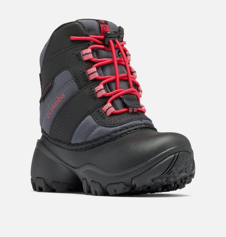 Little Kids' Rope Tow III Waterproof Boot, Color: Dark Grey, Mountain Red, image 4