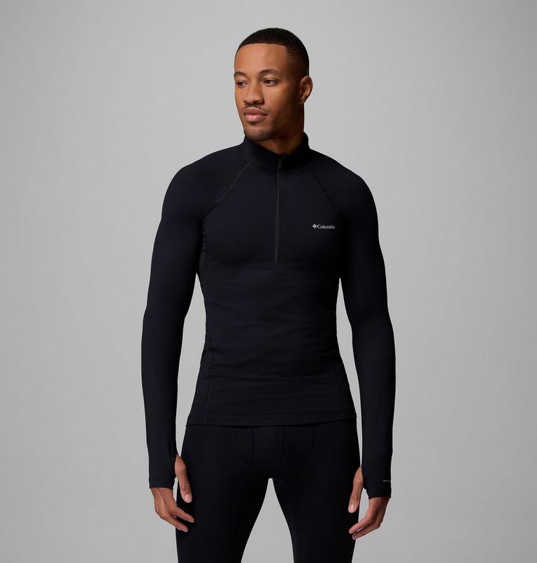 Men’s Omni-Heat Midweight Baselayer Half Zip, Color: Black, image 1