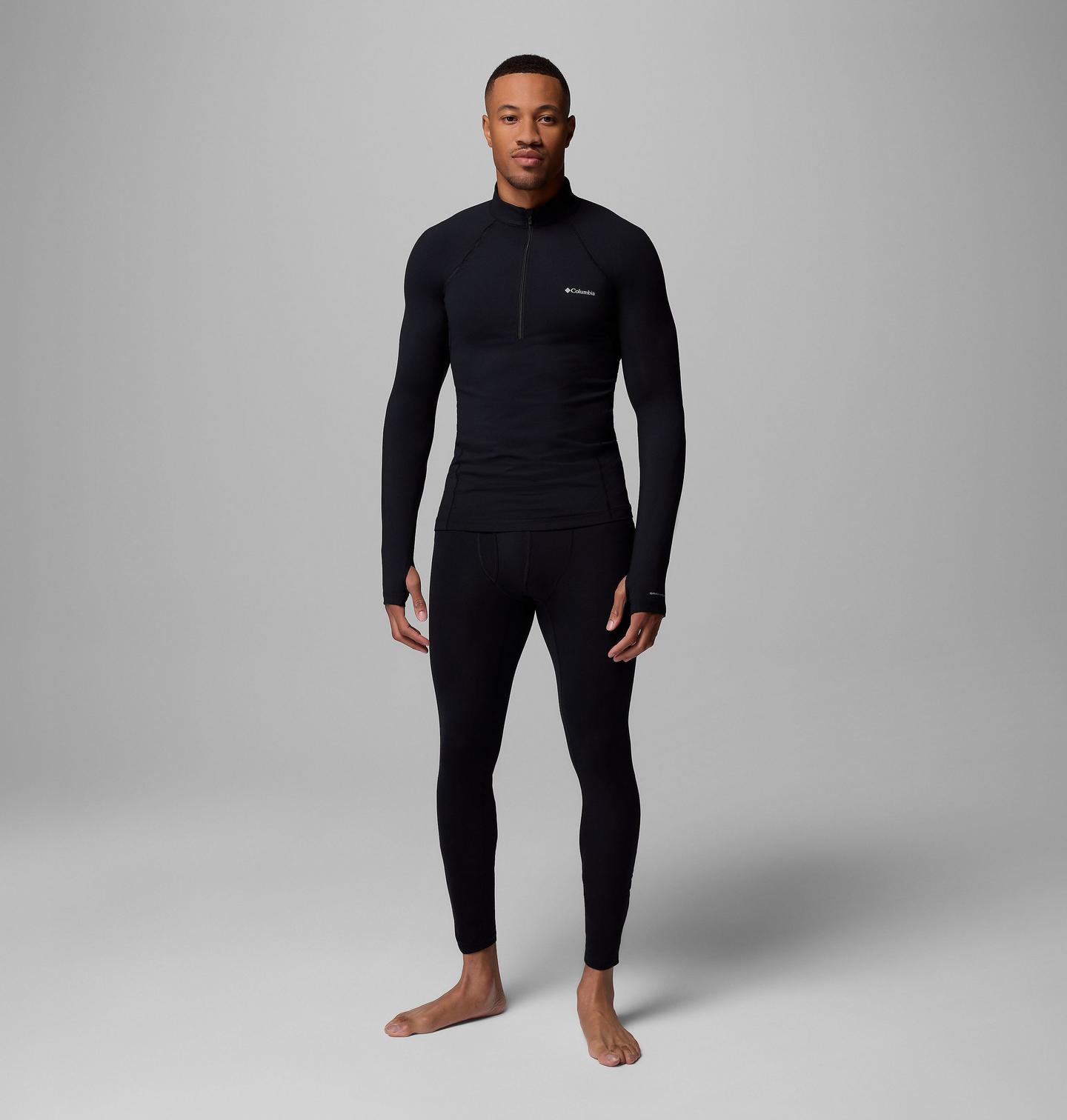Мужской термо-лонгслив Columbia Omni-Heat Midweight на молнии 1/2, цвет: Чёрный — фото 2