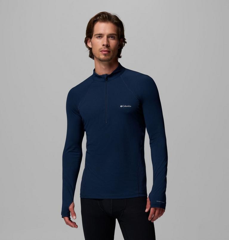 Men’s Omni-Heat Midweight Baselayer Half Zip, Color: Collegiate Navy, image 1