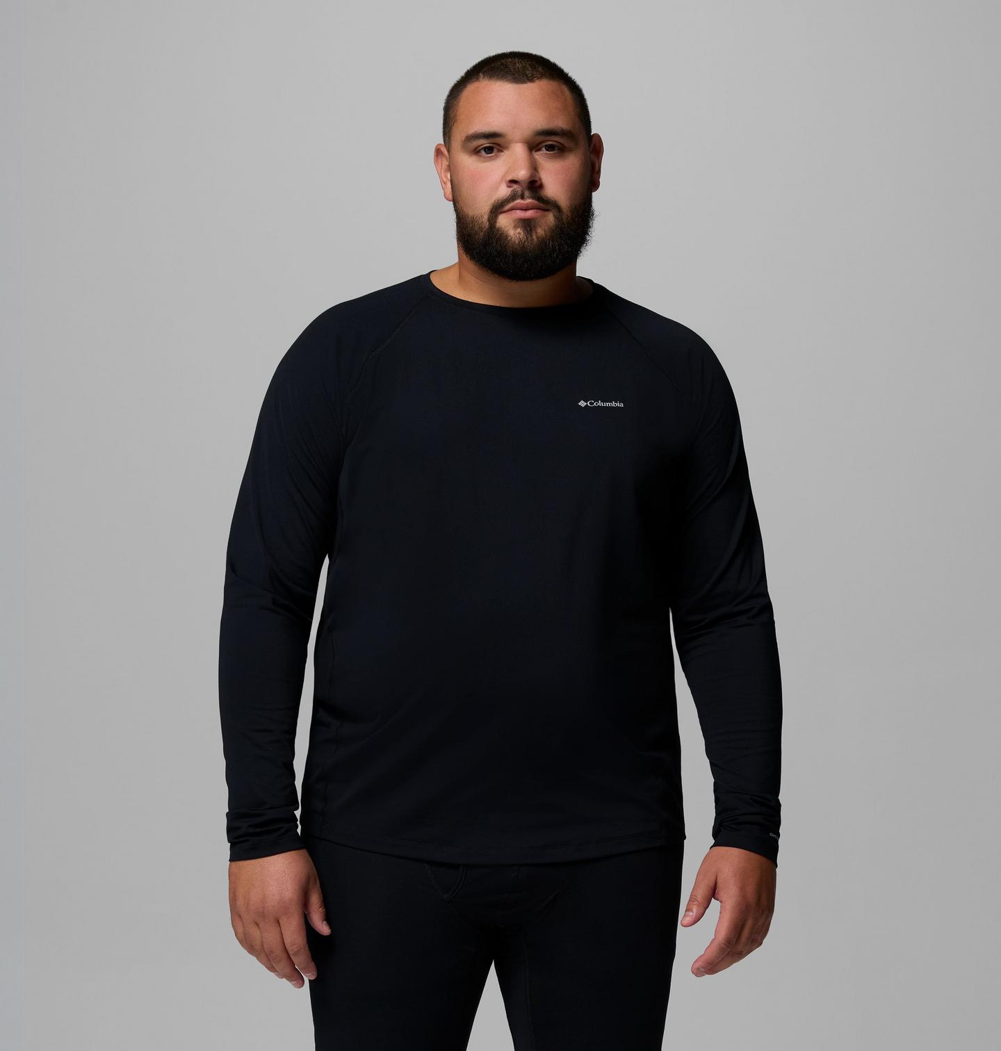 Мужской термо-лонгслив Columbia Omni-Heat Midweight Baselayer, большие размеры, цвет: Чёрный — фото 1