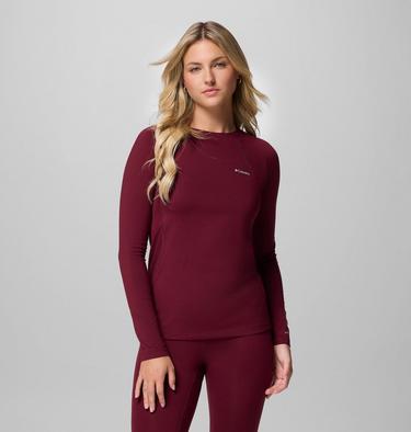 Women’s Omni-Heat Midweight Baselayer Crew, Color: Rich Wine, image 1