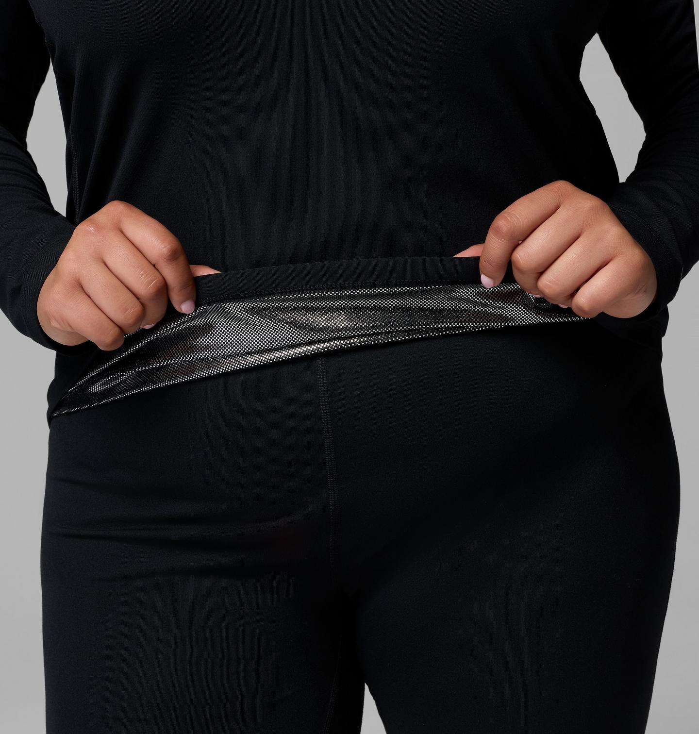 Женский термо-лонгслив Columbia Omni-Heat Midweight Baselayer, большие размеры, цвет: Чёрный — фото 4