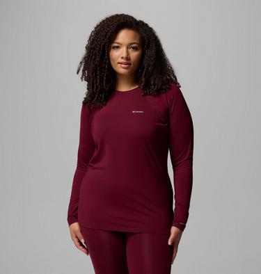 Women’s Omni-Heat Midweight Baselayer Crew - Plus Size, Color: Rich Wine, image 1