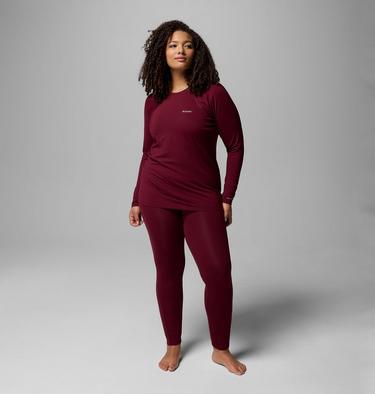 Women’s Omni-Heat Midweight Baselayer Crew - Plus Size, Color: Rich Wine, image 2