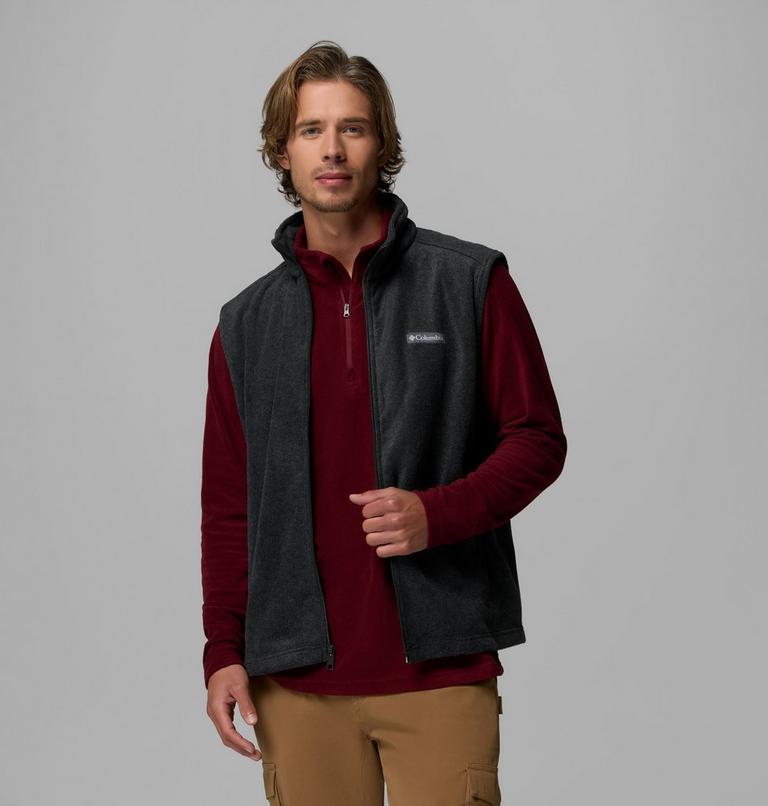 Men's Steens Mountain Fleece Gilet, Color: Charcoal Heather, image 5