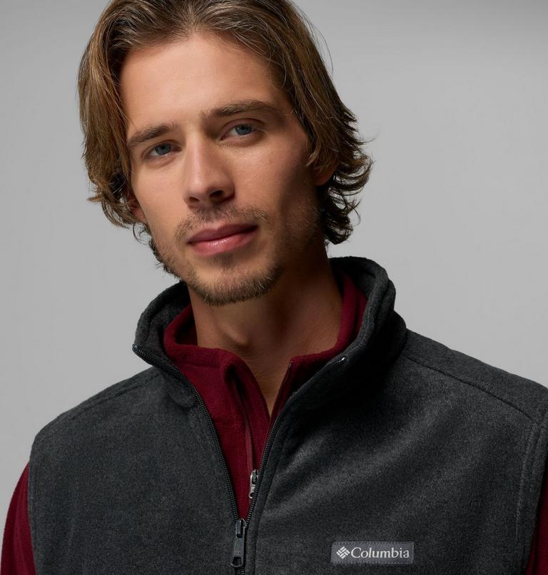Men's Steens Mountain Fleece Gilet, Color: Charcoal Heather, image 6