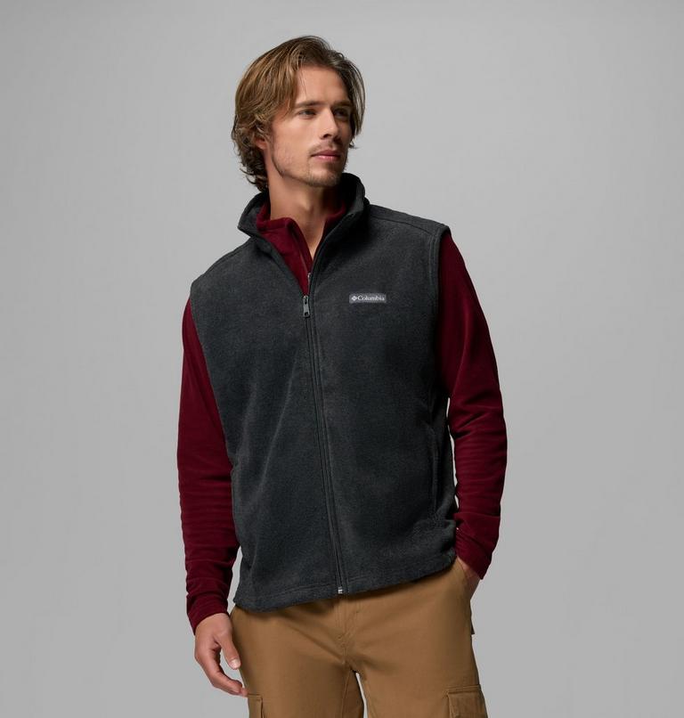 Men's Steens Mountain Fleece Gilet, Color: Charcoal Heather, image 1