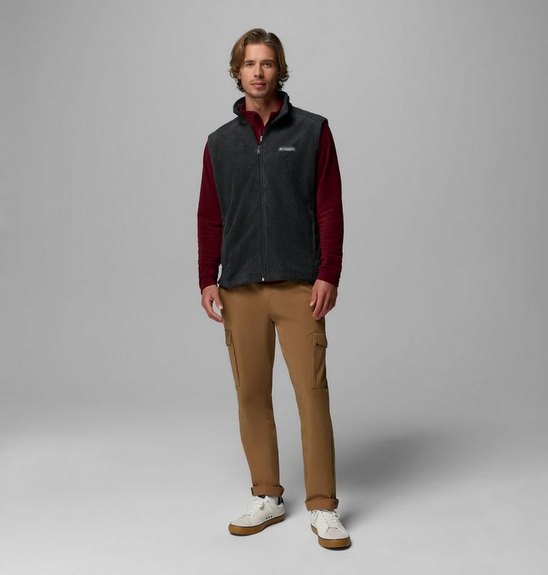 Men's Steens Mountain Fleece Gilet, Color: Charcoal Heather, image 2