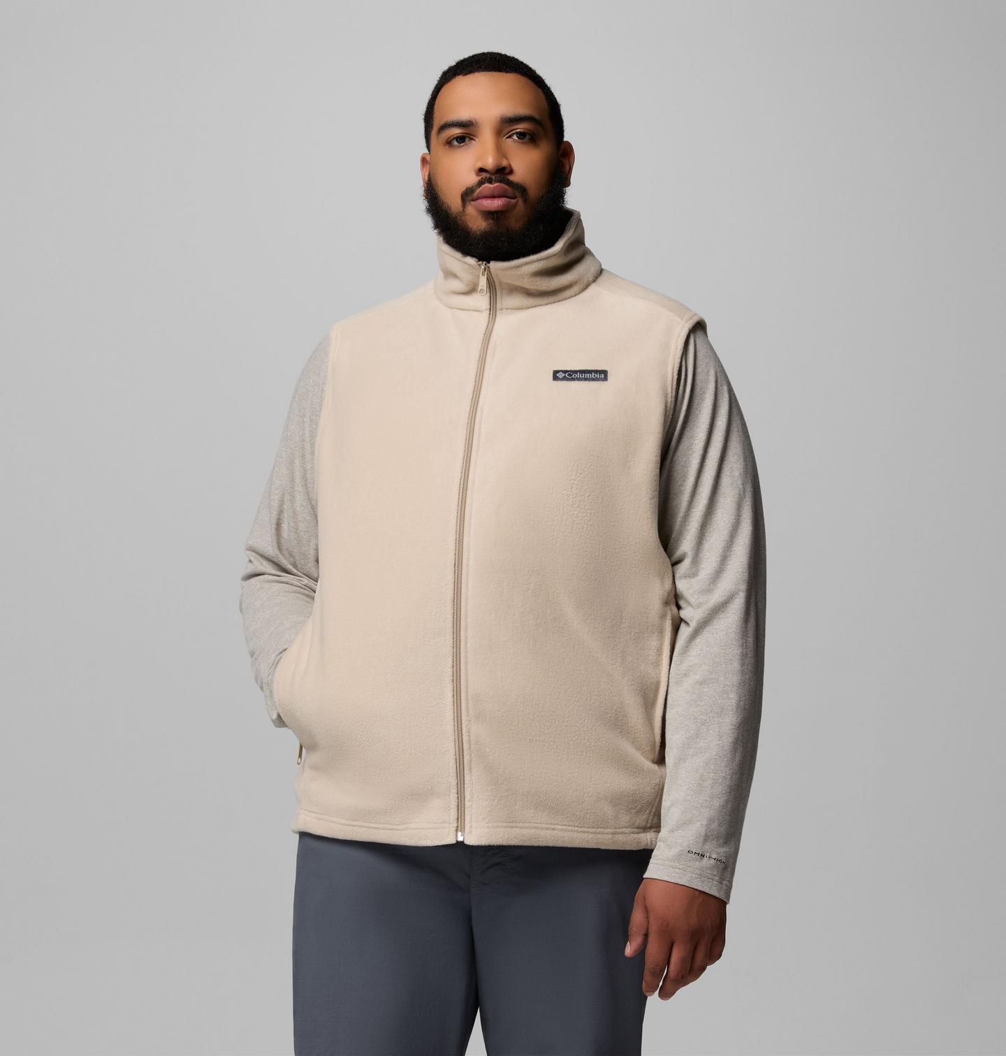 Мужской жилет Columbia Steens Mountain Fleece Vest - Big, цвет: Серо-бежевый — фото 1