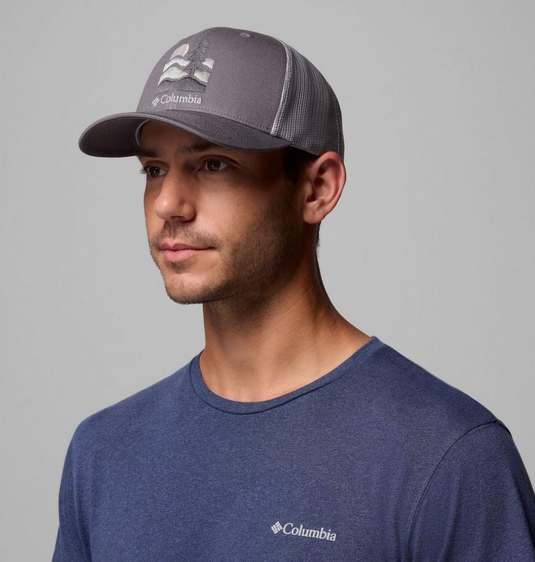 Unisex Columbia Mesh Snap Back Hat, Color: City Grey, Get Hiked, image 3