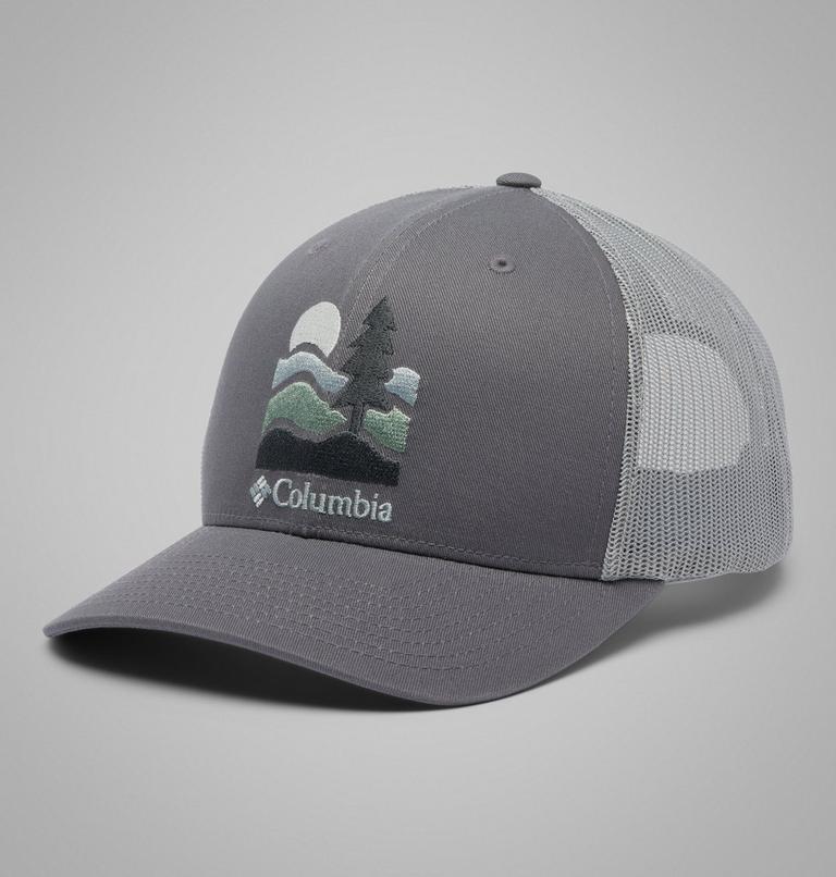 Unisex Columbia Mesh Snap Back Hat, Color: City Grey, Get Hiked, image 1