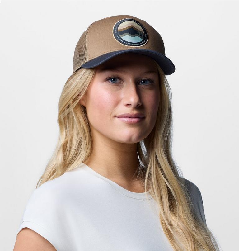 Columbia Mesh Snap Back, Color: Delta, Shark, Circular Landscape, image 6
