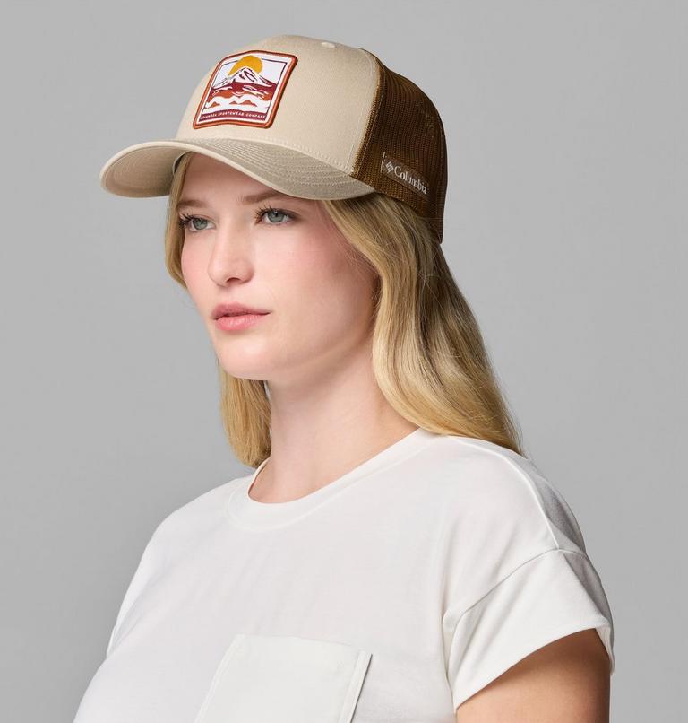 Columbia Mesh Snap Back, Color: Ancient Fossil, Delta, Rising Sun, image 5
