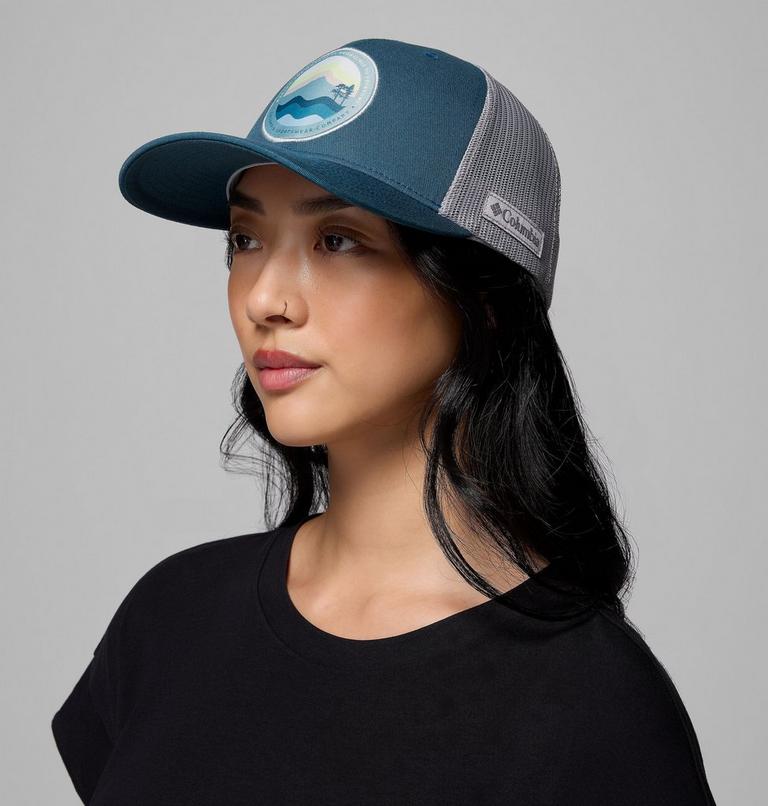 Columbia Mesh Snap Back, Color: Everblue, Circular Landscape, image 6