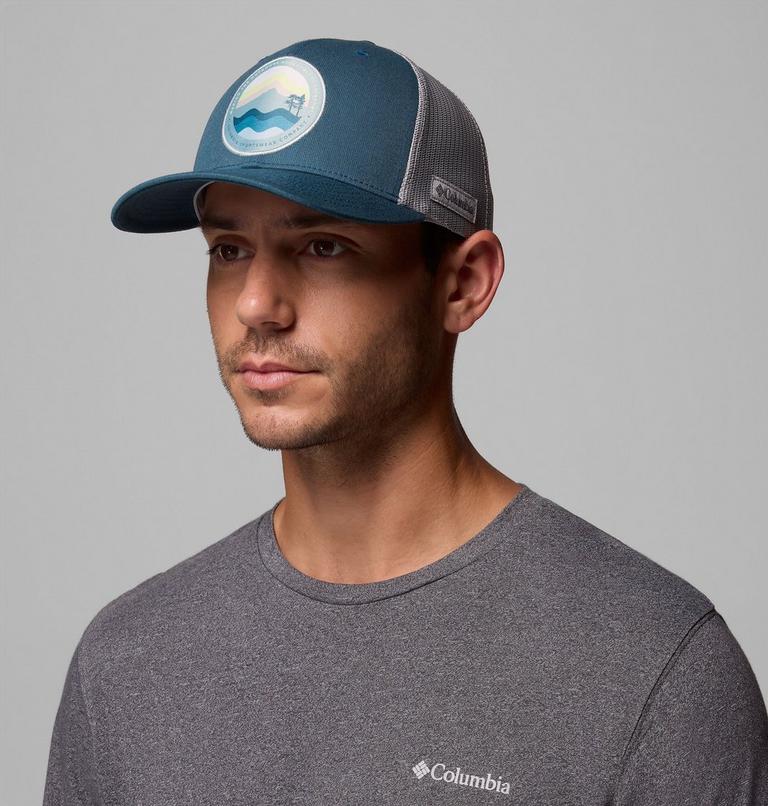 Columbia Mesh Snap Back, Color: Everblue, Circular Landscape, image 3