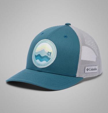 Unisex Columbia Mesh Snap Back Hat, Color: Everblue, Circular Landscape, image 11
