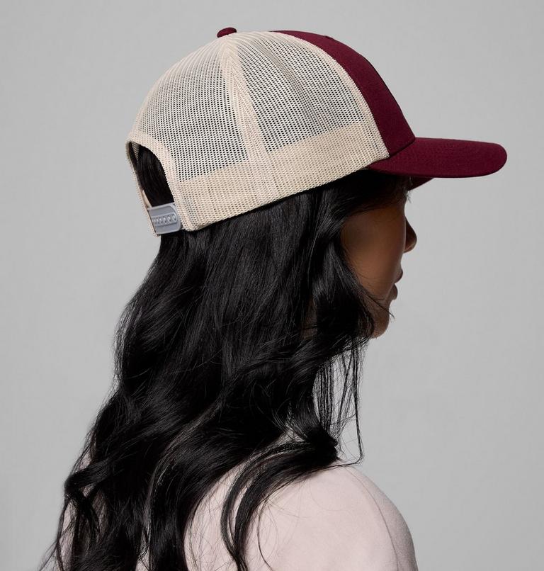 Unisex Columbia Mesh Snap Back Hat, Color: Rich Wine, Circular Landscape, image 7