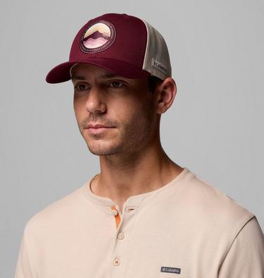 Berretto Columbia Mesh Snap Back unisex, Color: Rich Wine, Circular Landscape, image 29