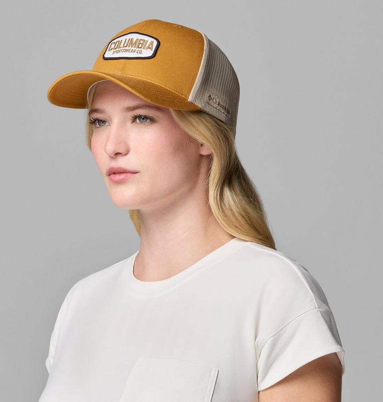 Columbia Mesh Snap Back, Color: Maple Sugar, Ancient Fossil, Work Badge, image 5