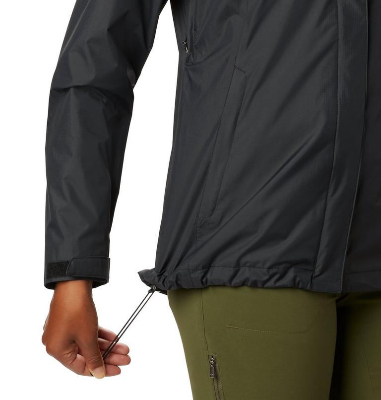 Women's Pouration Waterproof Jacket, Color: Black, image 3