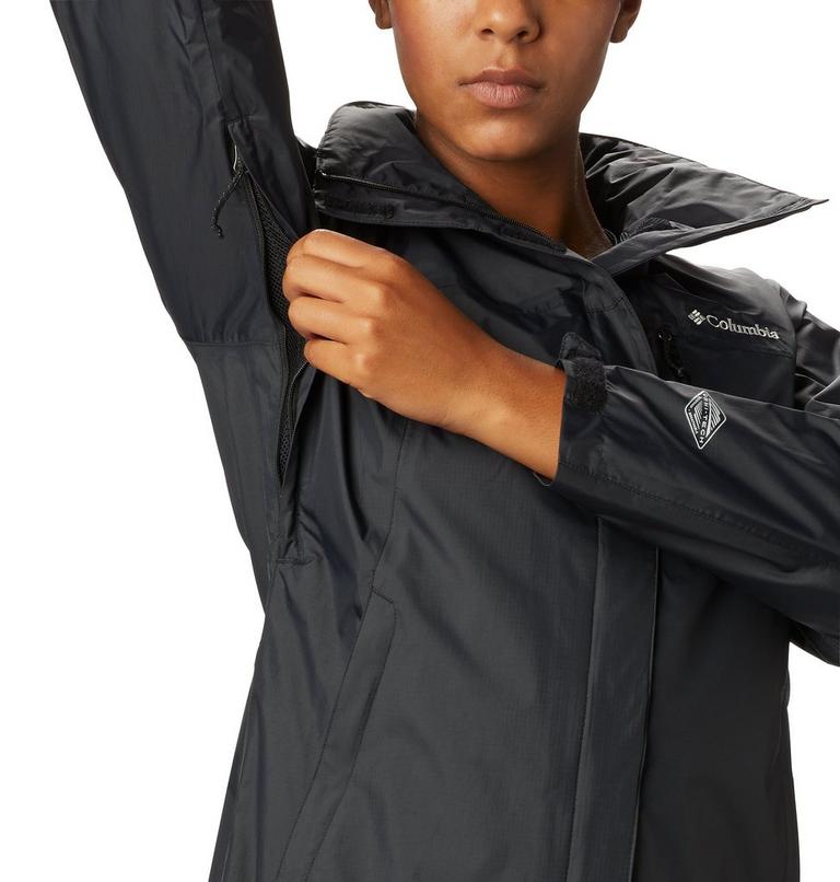 Women's Pouration Waterproof Jacket, Color: Black, image 4