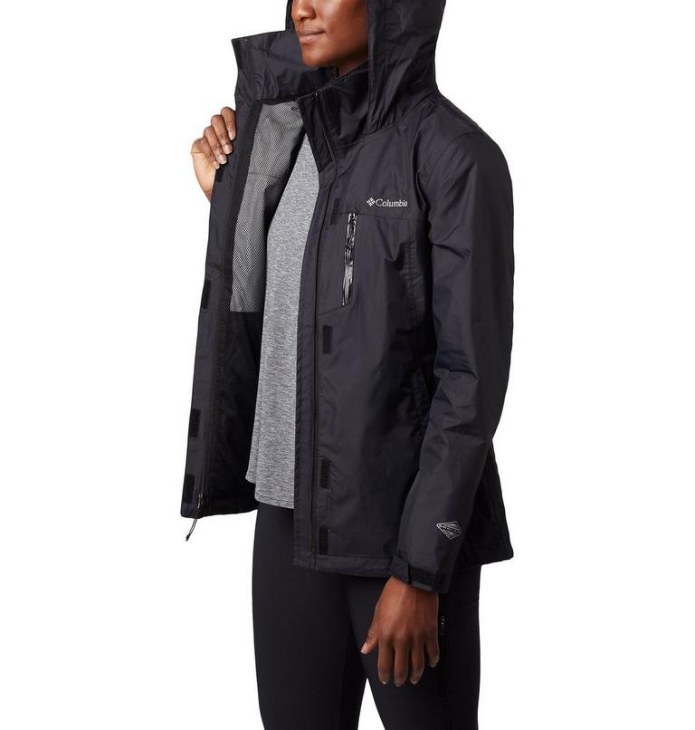 Women's Pouration Waterproof Jacket, Color: Black, image 5