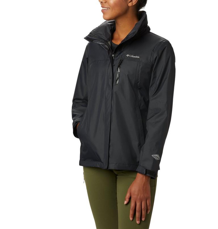 Women's Pouration Waterproof Jacket, Color: Black, image 1