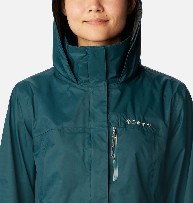 Women's Pouration Rain Jacket, Color: Night Wave, image 4